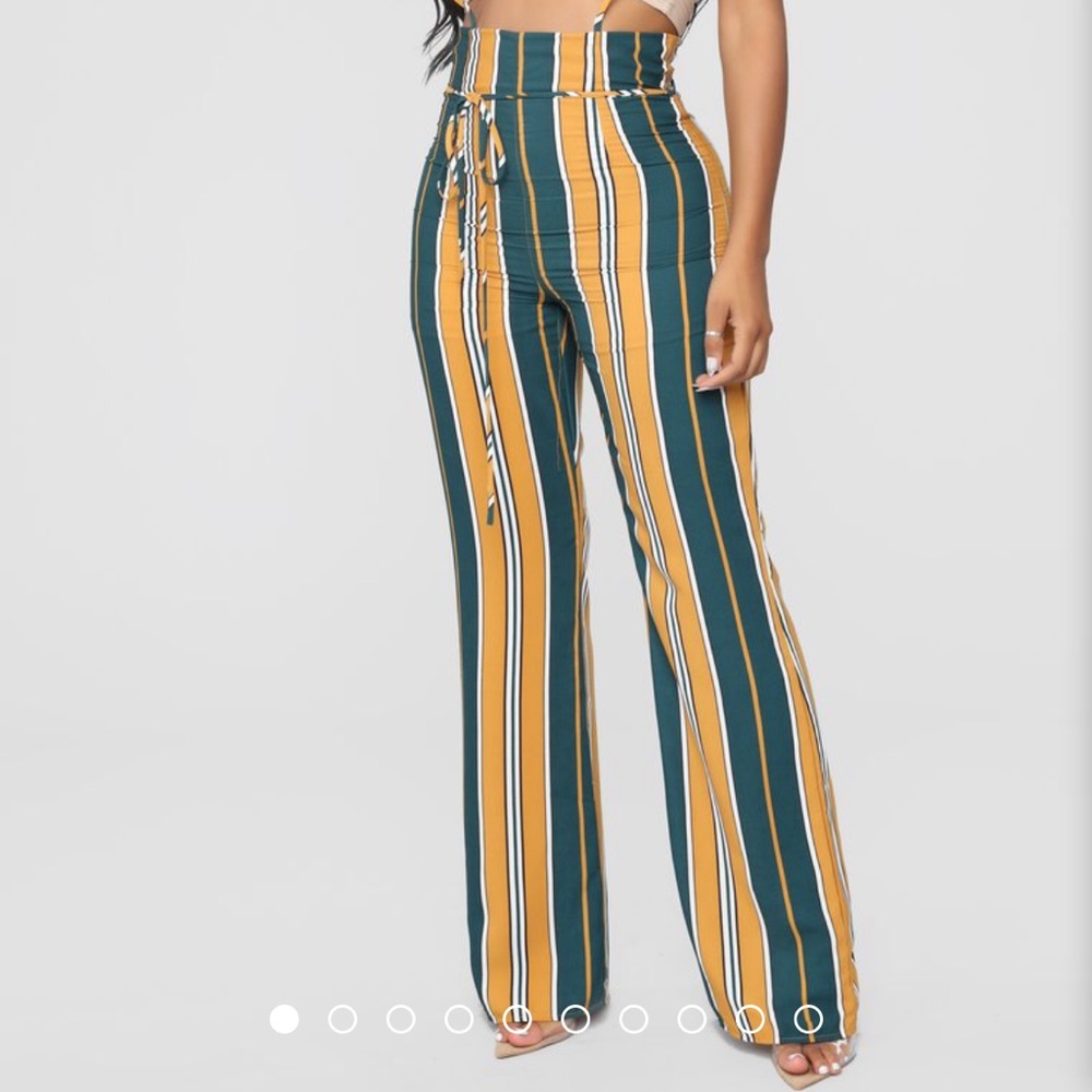 *Sold*Amare Flare Pants - Mustard/Combo